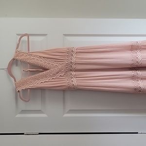Pink lacey Maxi dress- worn once